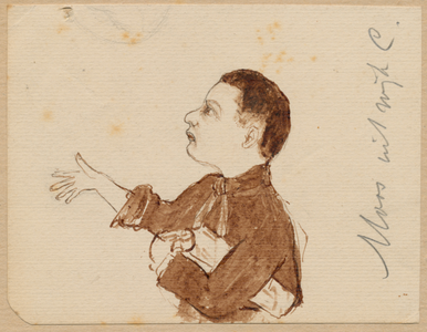 860681 Portret van 'Moos uit Wijk C' te Utrecht.